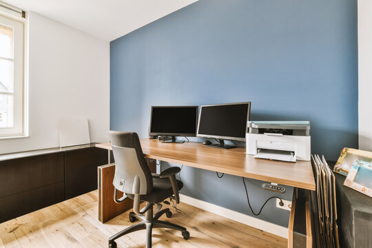 Home office in modern apartment