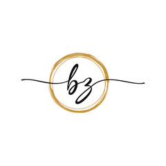 Letter B Z Initial Beauty Logo 