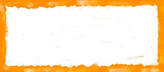 Fototapeta premium Abstract orange messy border line background template.