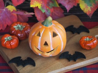 ハロウィン　カボチャのオブジェ
