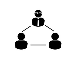 Men Team Icon Vector User Group Of People Pictogram 