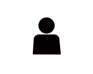 Flat vector icon profile (face, user, avatar).