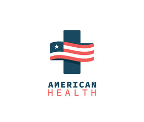 American Health design logo illustration 
