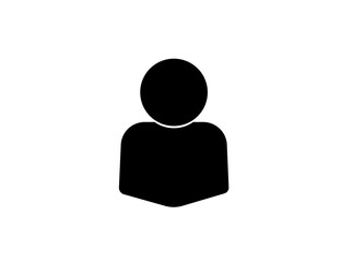 Flat vector icon profile (face, user, avatar).