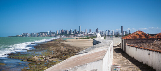 View of Natal beach from the fort of the Magi