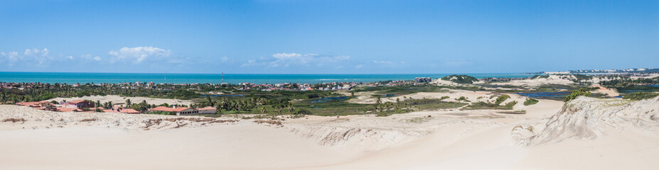 Fototapeta na wymiar Beautiful panoramic view of Genipabu beach