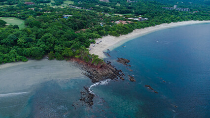 Fototapeta na wymiar Aerial view of the coast in Costa Rica