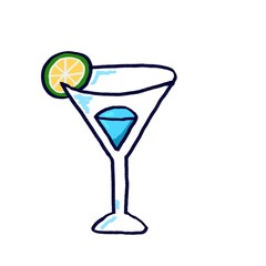 cute cocktail with lemon