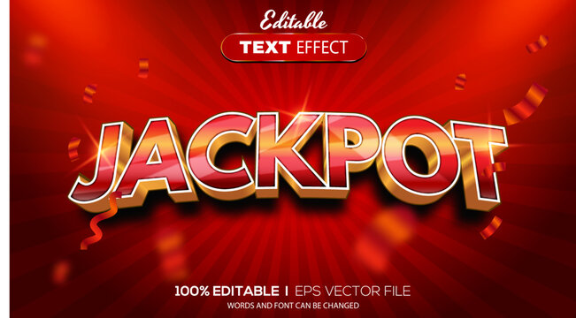 3D jackpot text effect - Editable text effect