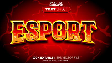 Fototapeta na wymiar 3D esport text effect - Editable text effect