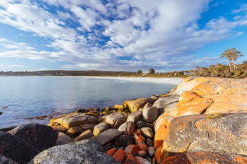 Binalong Bay Beach in Tasmania Australia