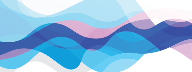 Blue & white abstract wave background for banner or poster. Vector design pattern template. page.