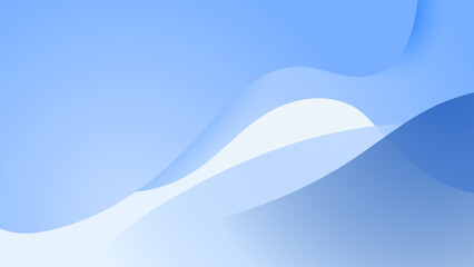 Abstract blue background with curve wave shape. Modern trendy light blue and white color for presentation design, flyer, social media cover, web banner, tech banner
