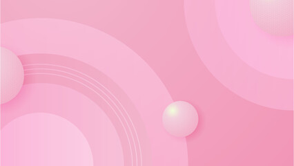 Abstract soft pink background with bubble bokeh and circle