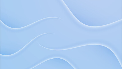 Abstract light blue and white gradient minimal background with wave curve. Modern trendy fresh color for presentation design, flyer, social media cover, web banner, tech banner