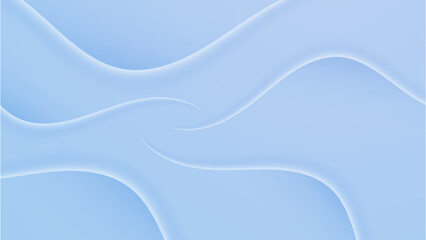 Abstract light blue and white gradient minimal background with wave curve. Modern trendy fresh color for presentation design, flyer, social media cover, web banner, tech banner