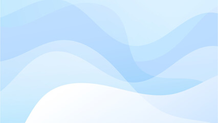 Abstract light blue and white gradient minimal background with wave curve. Modern trendy fresh color for presentation design, flyer, social media cover, web banner, tech banner