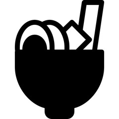 ramen noodle rice bowl icon