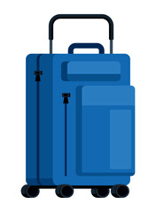 blue modern suitcase