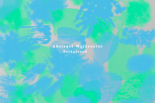 Abstract creative blue and green watercolor background.

