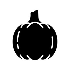Pumpkin isolated vector glyph icon. Vegetable sign