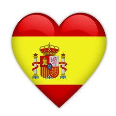 Obraz premium Spain Flag Love Symbol 