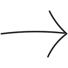 Arrow hand-drawn style symbol