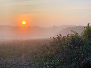 sunrise over the land