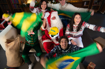 Fototapeta premium Brazilian supporters