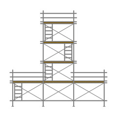 Scaffolding construction flat line icon vector.