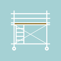 Scaffolding construction flat line icon vector.