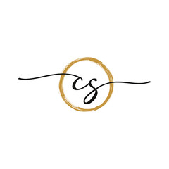 Letter C S Initial Beauty Logo Template