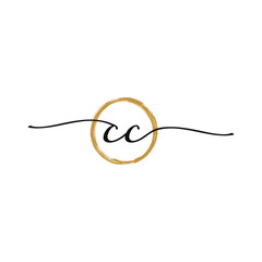 Obraz premium Letter C C Initial Beauty Logo Template