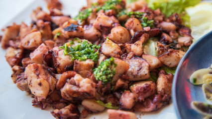 Poulpe grillé.