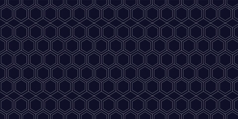 Blue background and white hexagon