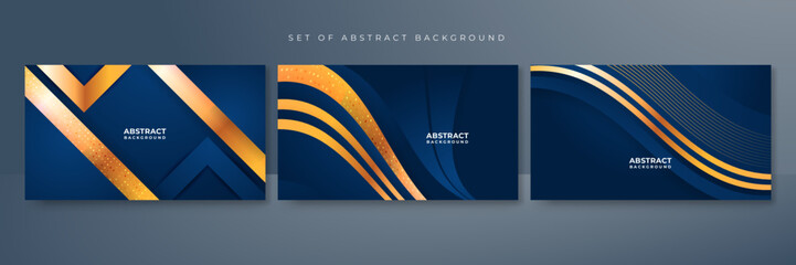 abstract luxury blue and gold background