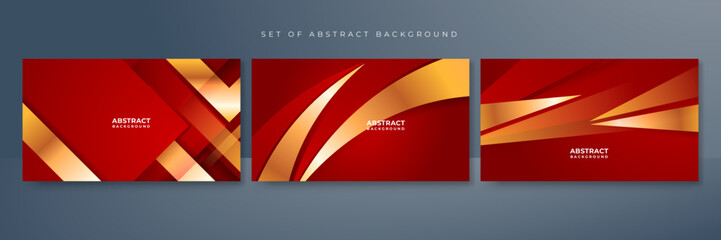 Abstract red and gold geometric background