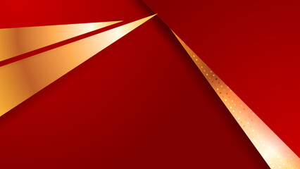 Abstract red and gold geometric shapes background