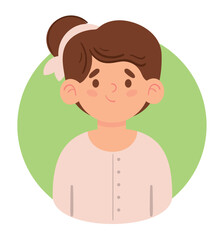girl with bun hair avatar