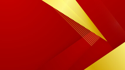 Abstract red and gold geometric background