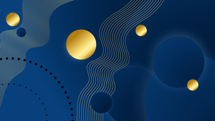 Abstract blue and gold background