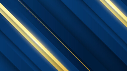 Obraz premium Abstract blue and gold shapes background