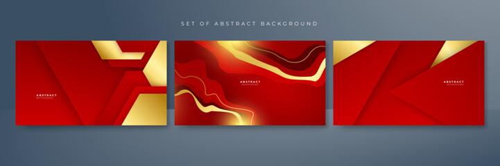 Abstract red and gold luxury background