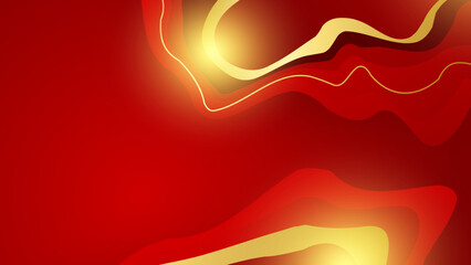 Fototapeta na wymiar Abstract red and gold luxury background