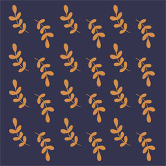 Botanical set of vector wall drawings. Floral and leafy pattern with abstract shape Vector illustration.Brown Beige white coffee leaves