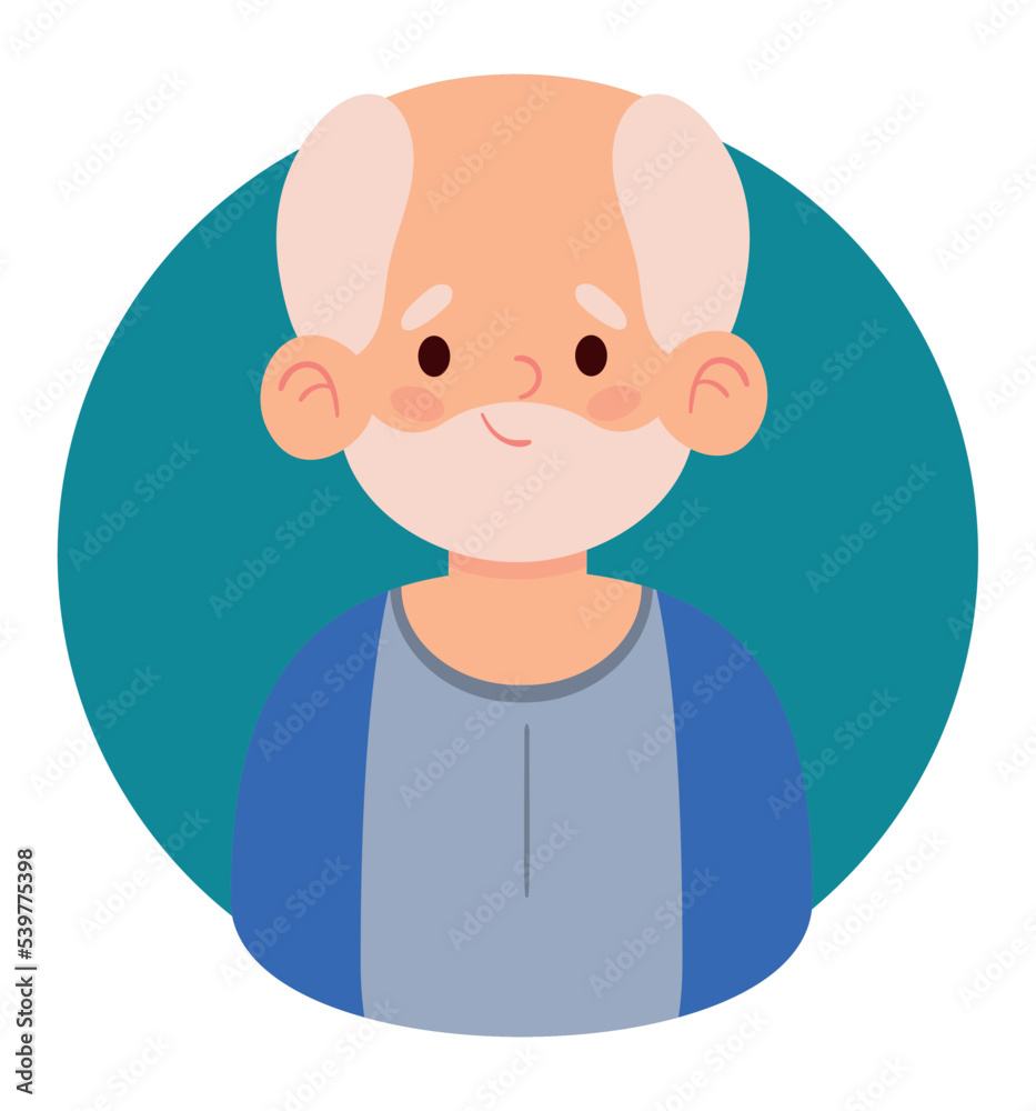 Wall mural old man avatar