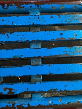 background from metal scrab with blue colour 