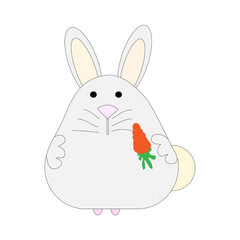 easter bunny with carrots