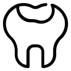 Obraz premium fill teeth icon