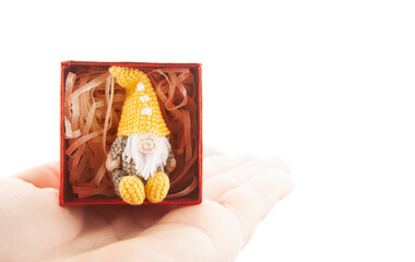 image of wool toy box white background
